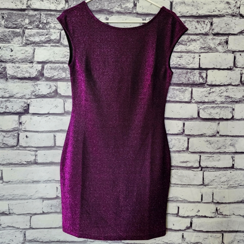 NWOT L Backless, Sparkly, Purple Dress - Unbranded